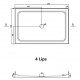 1200x800mm Rectangle Shower Tray Center/Side Waste
